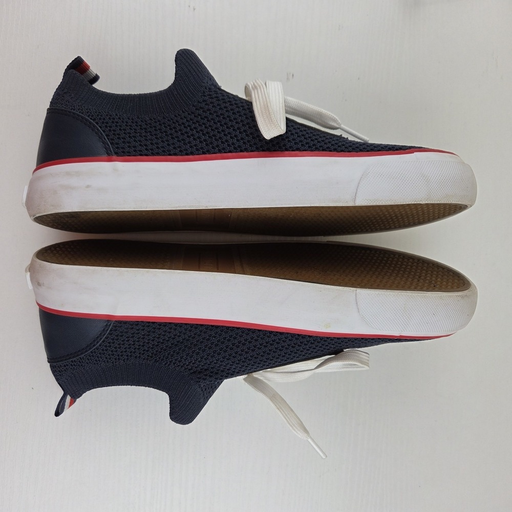 Tommy Hilfiger Gessie Stretch Knit Sneakers Casual Lace Up Navy Blue Womens Sz 7 - Picture 8 of 12